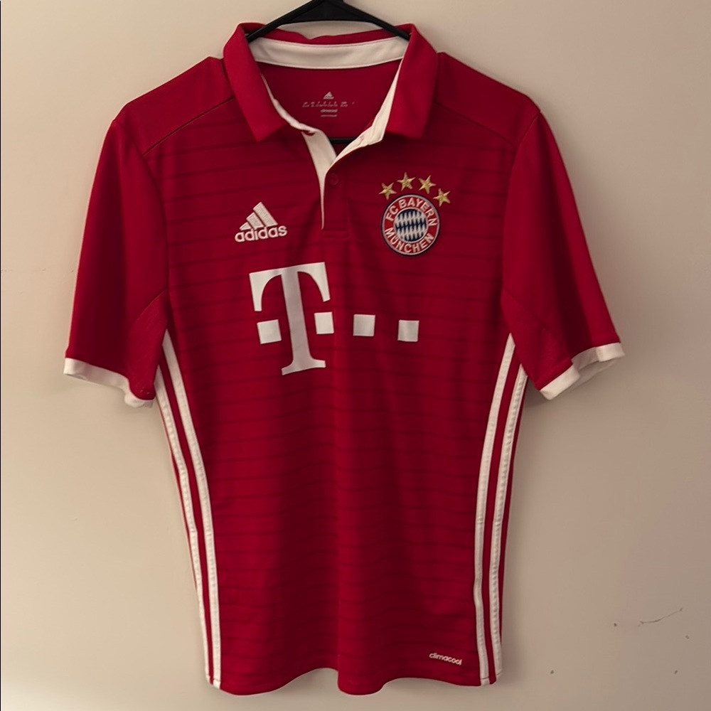 Adidas Red Bayern Munich Youth Boy Jersey - Lewandowski #9 - Size XL 15-16y